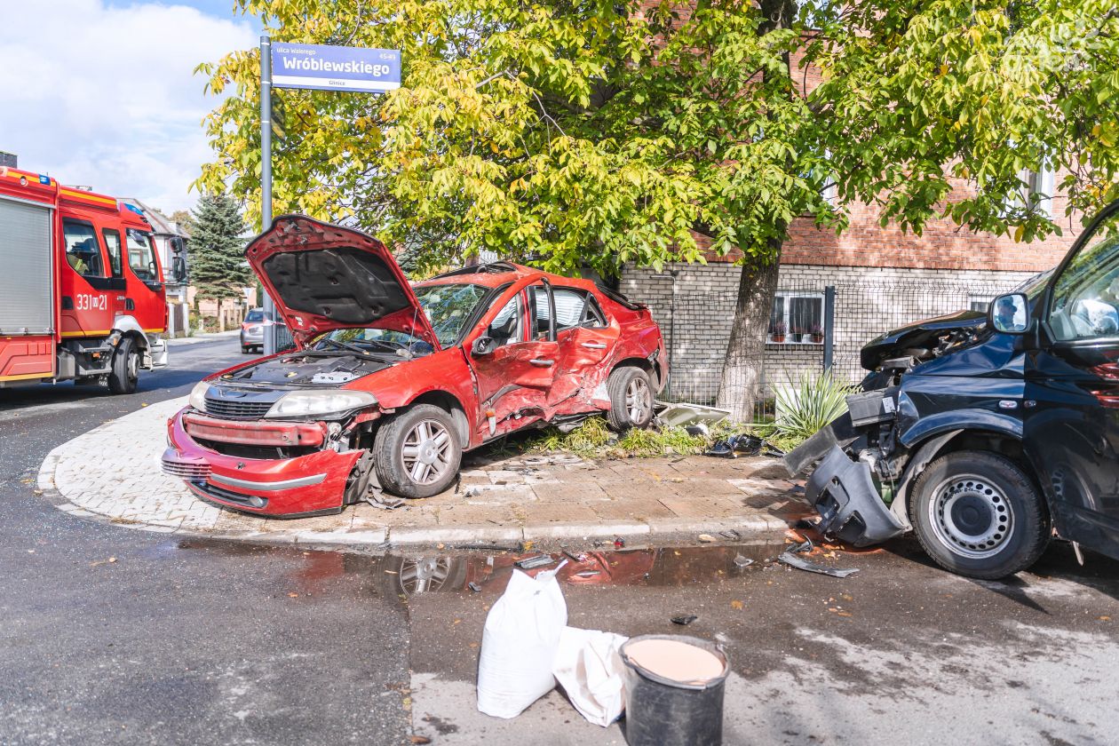 Wypadek na ulicy Wróblewskiego (zdjęcia)