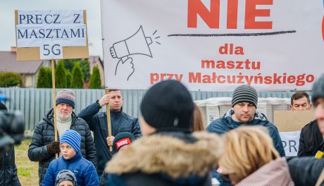 Protest mieszkańców ul. Małcużyńskiego (zdjęcia)