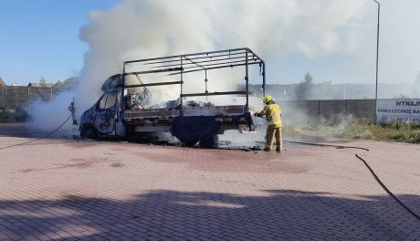 Pożar auta w Promnie-Kolonii 