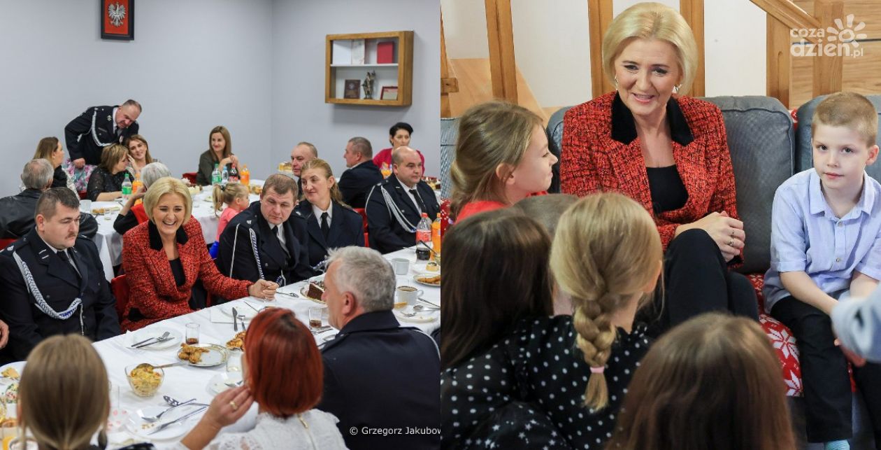Pierwsza Dama w regionie radomskim. Odwiedziła strażaków i Rodzinny Dom Dziecka 
