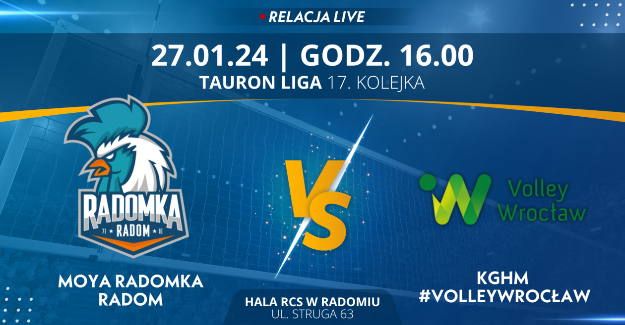 Moya Radomka Radom - KGHM #VolleyWrocław (relacja LIVE)